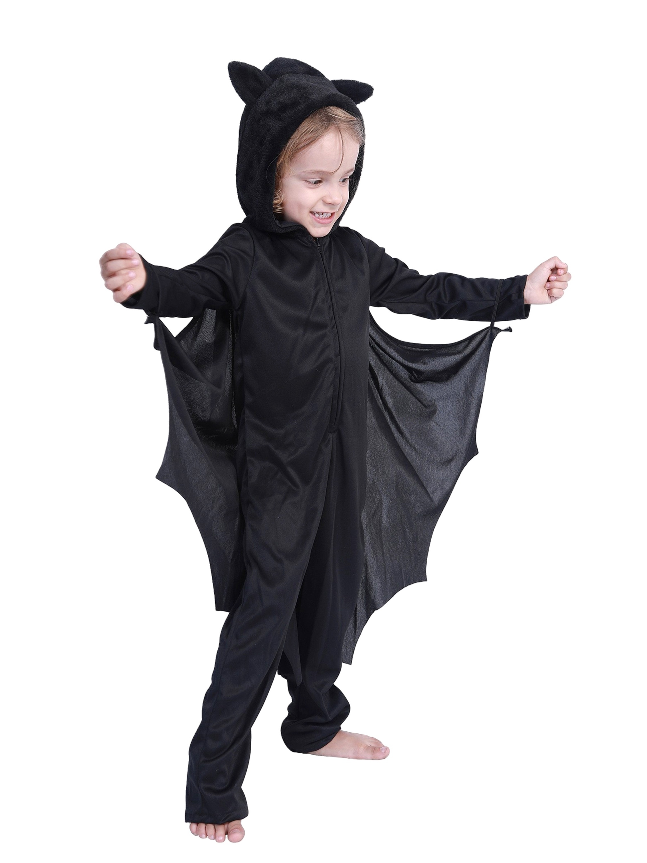 Kids Unisex Vampire Bat Costume Jumpsuit Halloween Cosplay Costume Set5